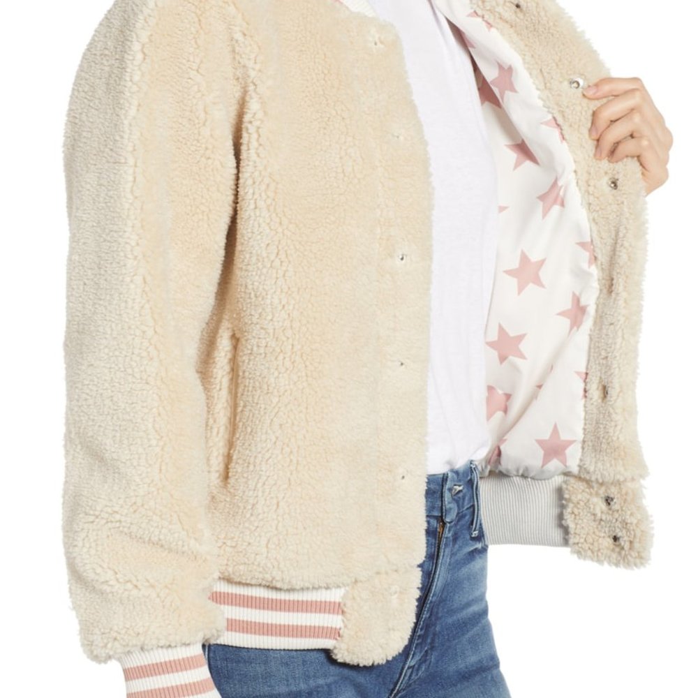 Mother Denim Shearling Bomber Jacket